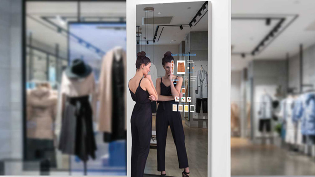 Smart Mirror: Interaction for fitting rooms » POLYTOUCH® Mirror